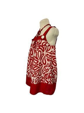 Nolita Baby doll Overall Style Summer Red White Sleeveless Top Size S